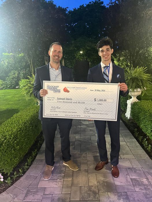  2024 Claire Friedlander Foundation Upstander Award: Samuel Davis  First Place Winner!